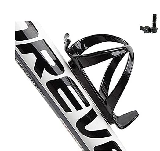 Lightweight and Strong Bike Water Bottle Holder With Screws for Road and Mountain Bicycles, Black, Standard