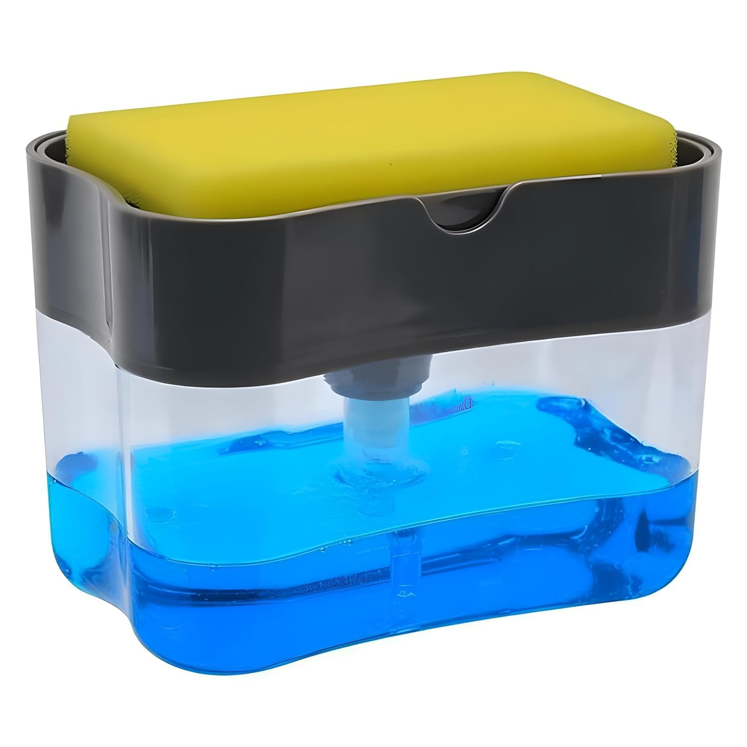 Oblivion 2-in-1 Soap Dispenser for Dishwashing – Liquid Holder Pump with Instant Refill, Durable & Efficient Kitchen Washing Accessory, Easy One-Hand Use (Pack of 1) (Multicolor)