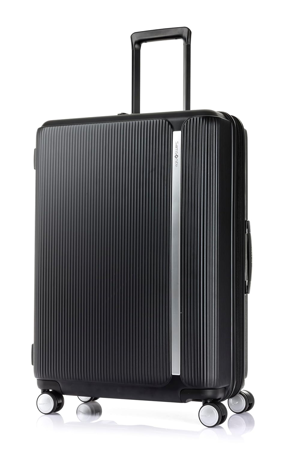Samsonite Trolley Bag for Travel | MYTON 69 Cms Polycarbonate Hardsided Medium Check-in Luggage Bag | Suitcase for Travel | Trolley Bag for Travelling, Matte Black