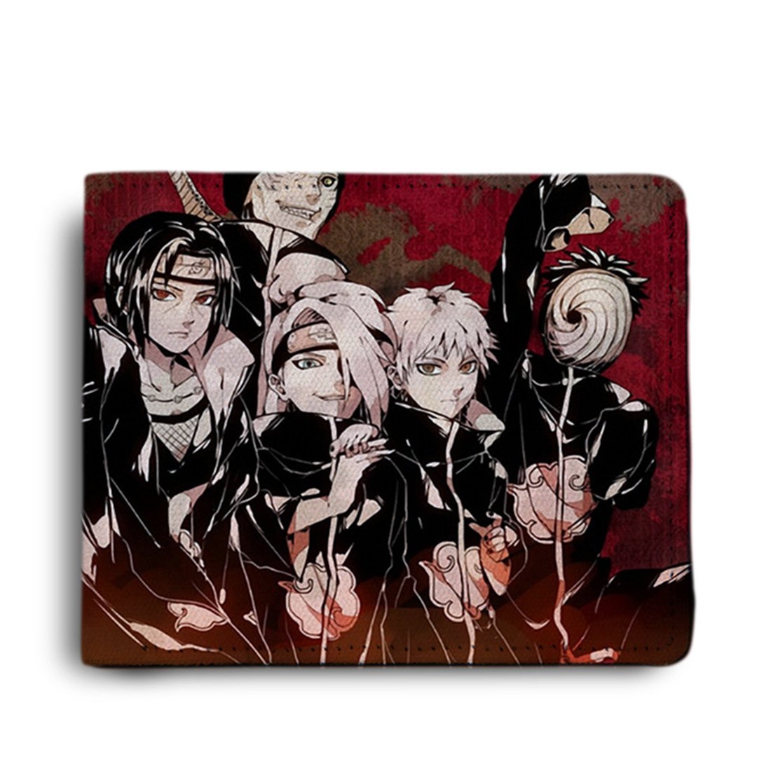ShopMantra Boys Wallet | Naruto Shippuden Akatsuki Collection | Anime Bi-Fold Faux Leather Wallet for Teens, Adults