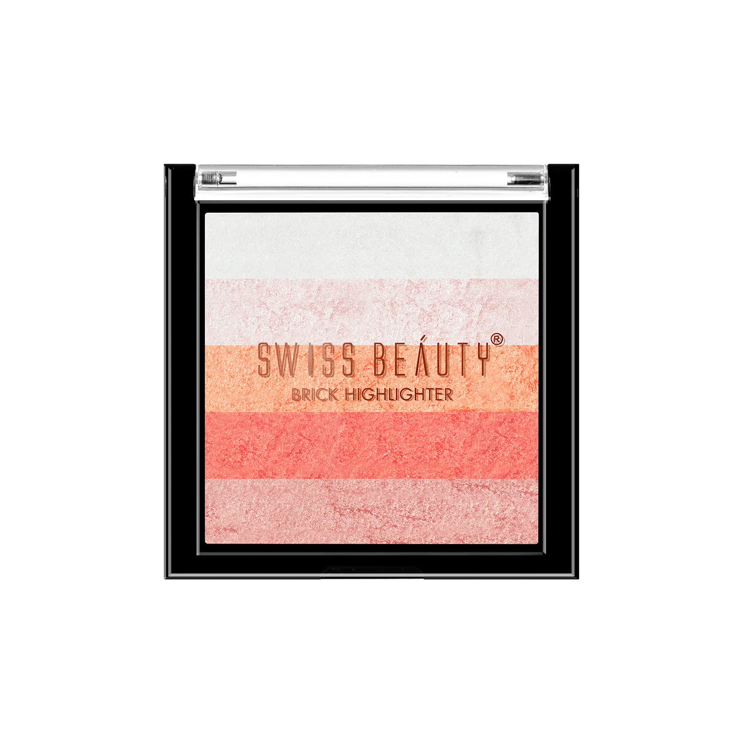 Swiss Beauty Brick Highlighter | Highly-Pigmented Powder Highlighter + Bronzer With Easy-To-Blend Formula | Shade- 2, 7G |