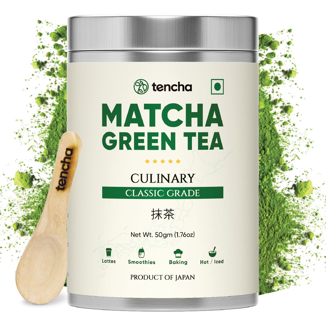 Tencha Culinary Matcha | Pure Japanese Matcha Green Tea Powder | Sourced From Shizouka, Japan | Vegan | No Artificial Sweeteners | 50 Grams, Pack Of 1