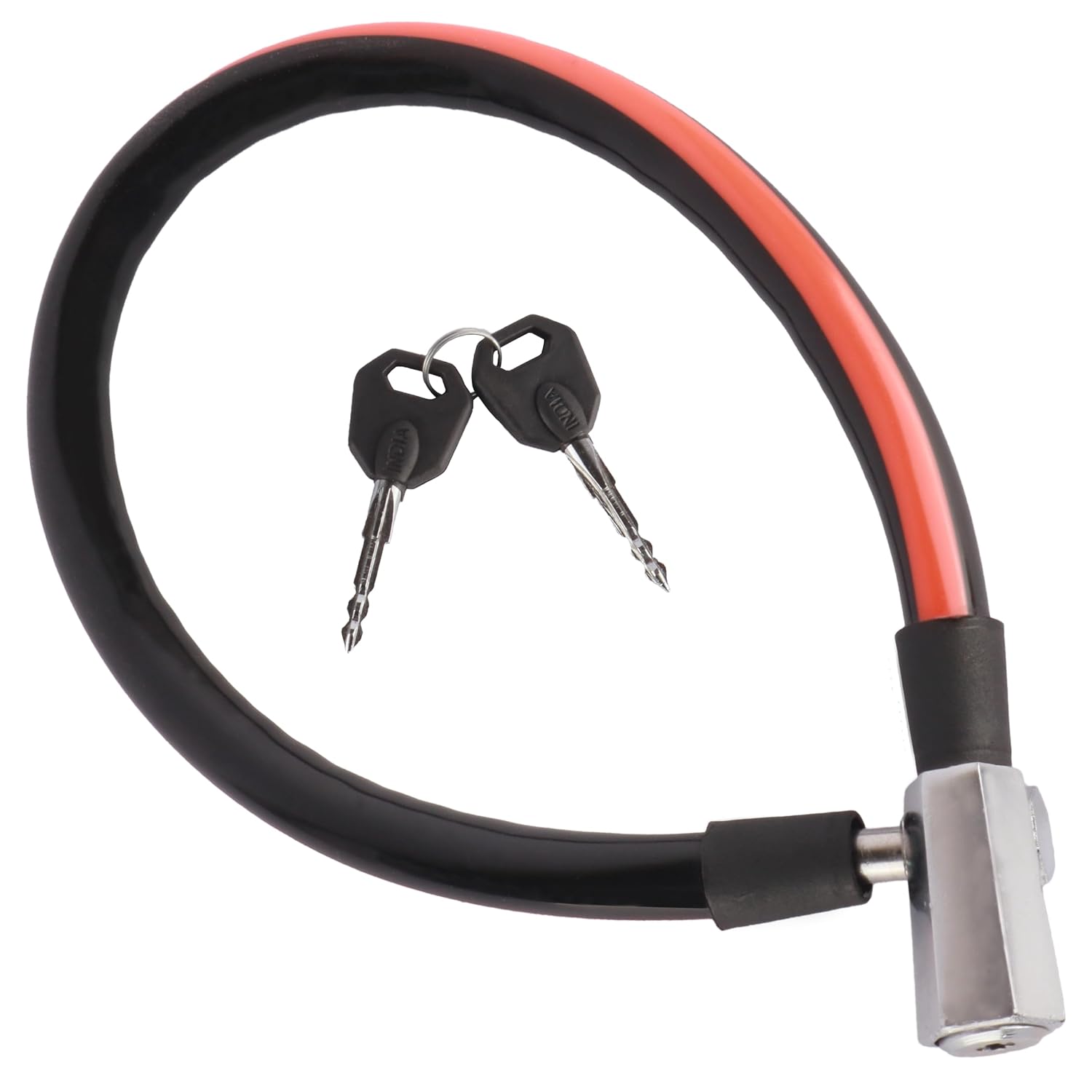 VIN KRAFT Multipurpose Heavy-Duty Cable Lock for Bikes, Cycles, Helmets & Scooters – 7mm Steel Cable, 2 Keys Included (21 Inch)