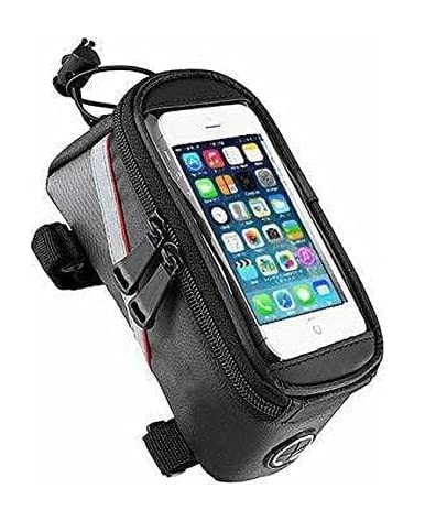 Wavva Bike Bag With Phone Holder For Mountain Bike, Bike Handlebar Bag With Waterproof Touchscreen Phone Case For Every Phone – Leather