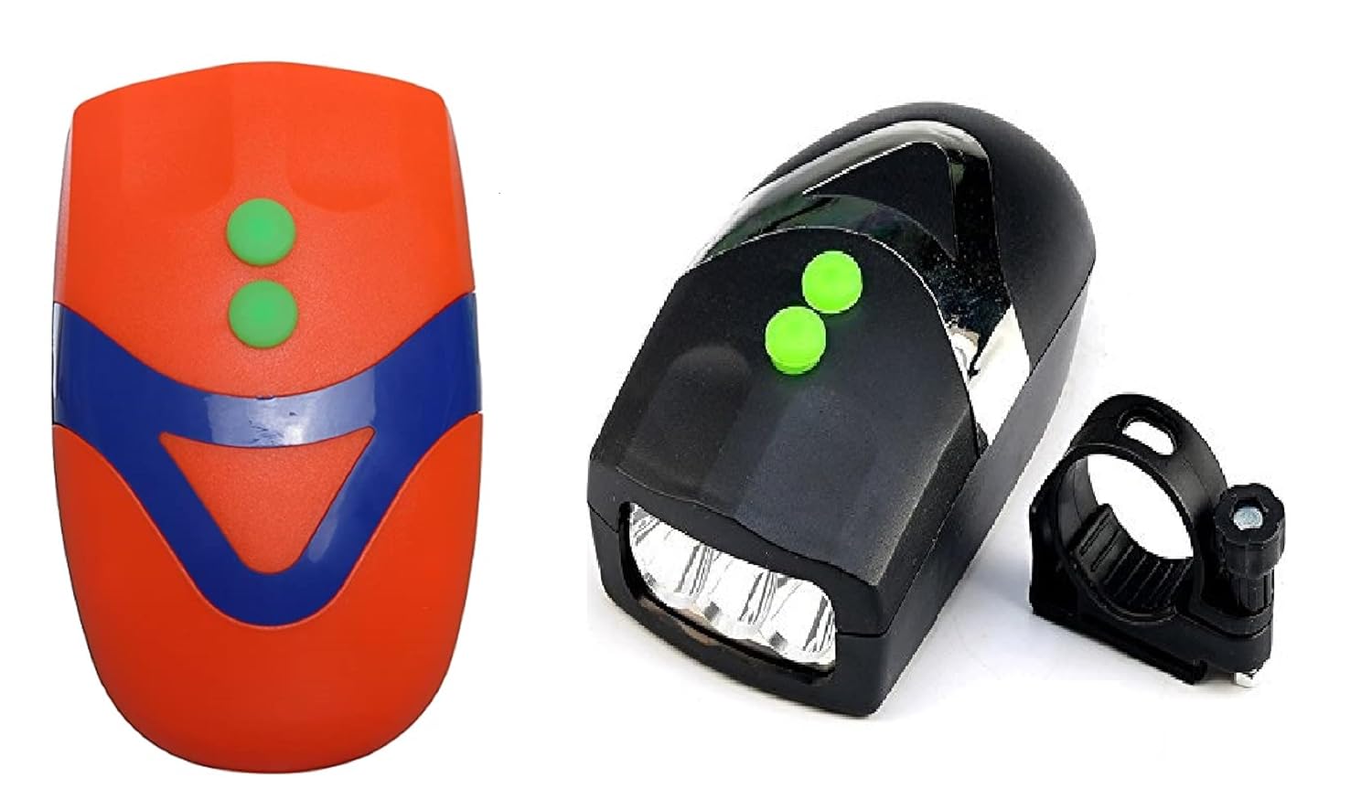 Wavva® Cycle Light (3 Modes) + Cycle Bell Siren Hooter Cycle Bell for Bicycle for Kids Adults Cycle Horn and Light (Multicolor)