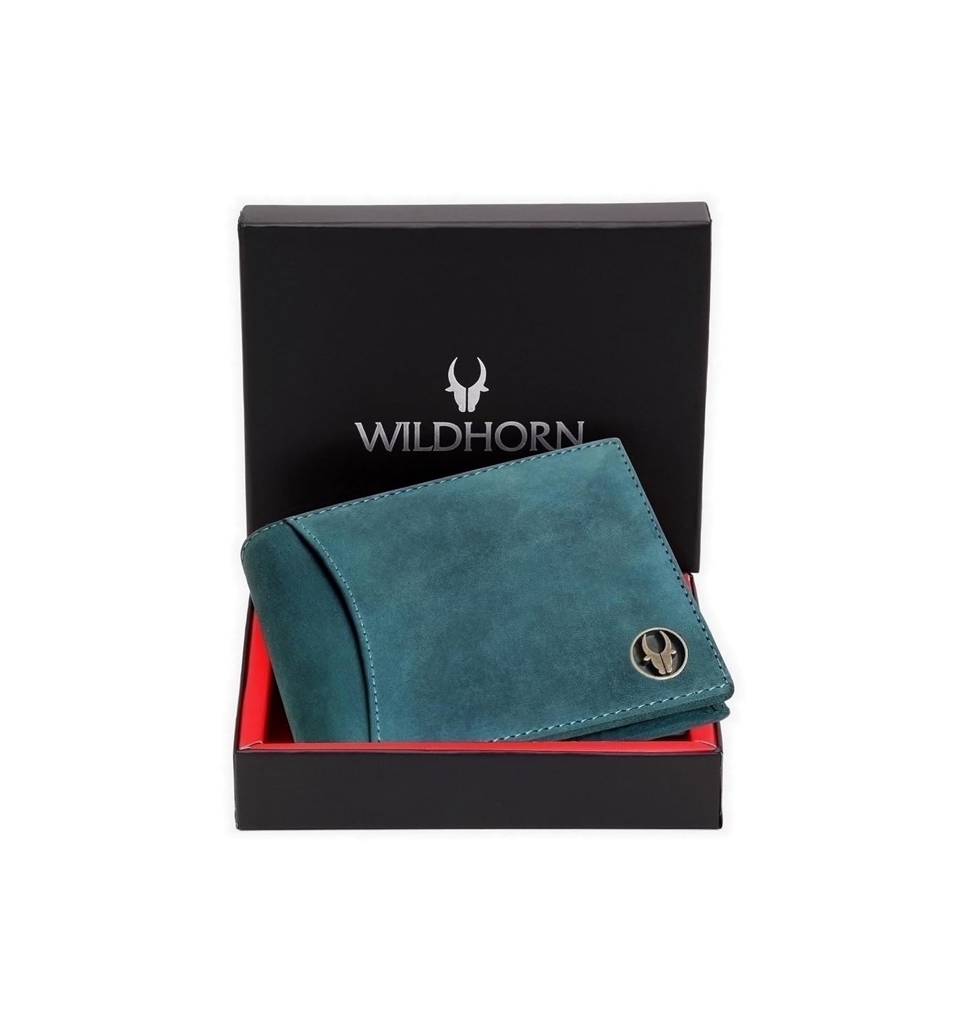 WildHorn Rfid Protected Leather Wallet For Men, Blue Hunter