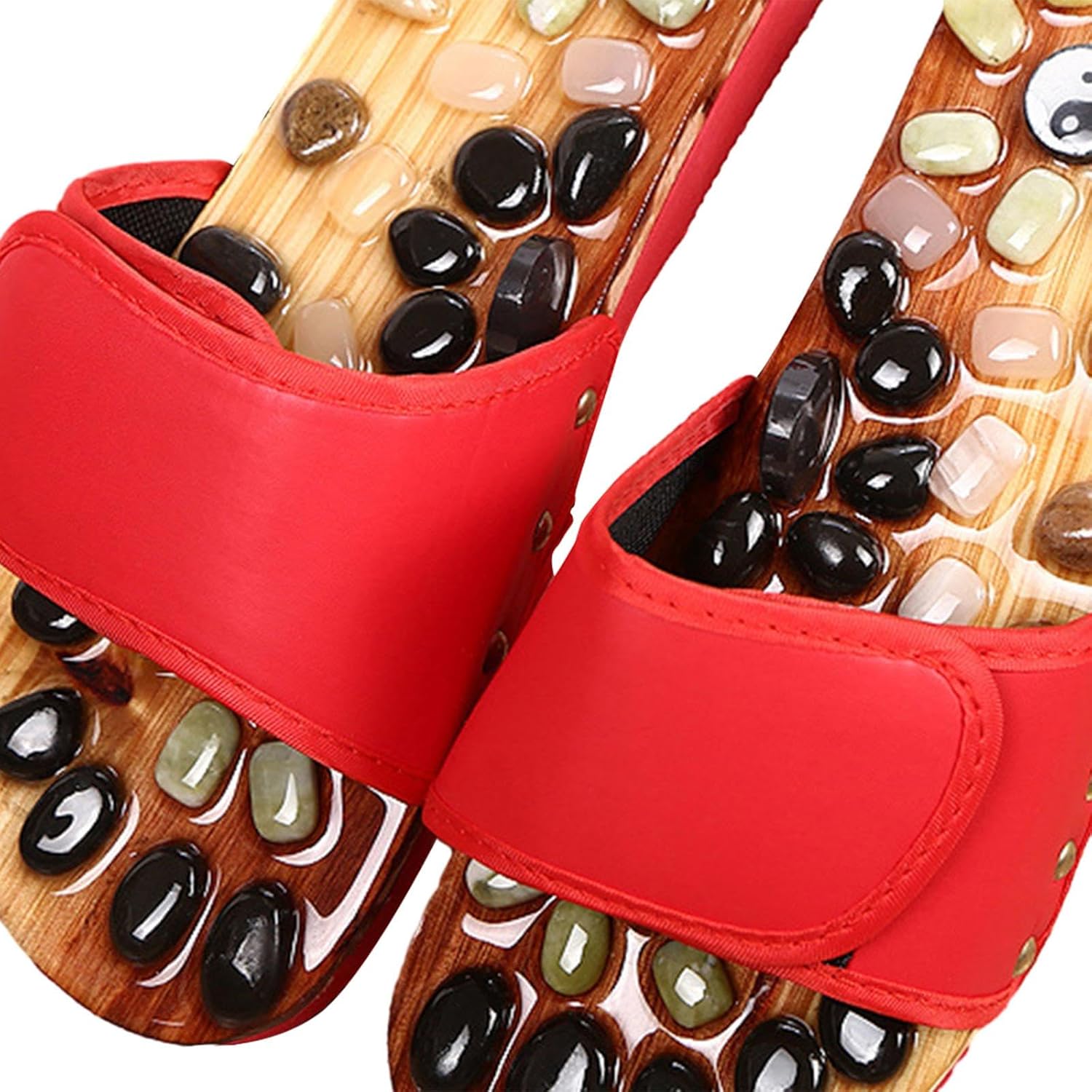 LOOM TREE® 2Pcs Massage Shoes Adjustable Multipurpose Bath Slipper for Home Salon Beach 235mm red | Amazon Pharmacy | Health Care Devices | Electric Massagers