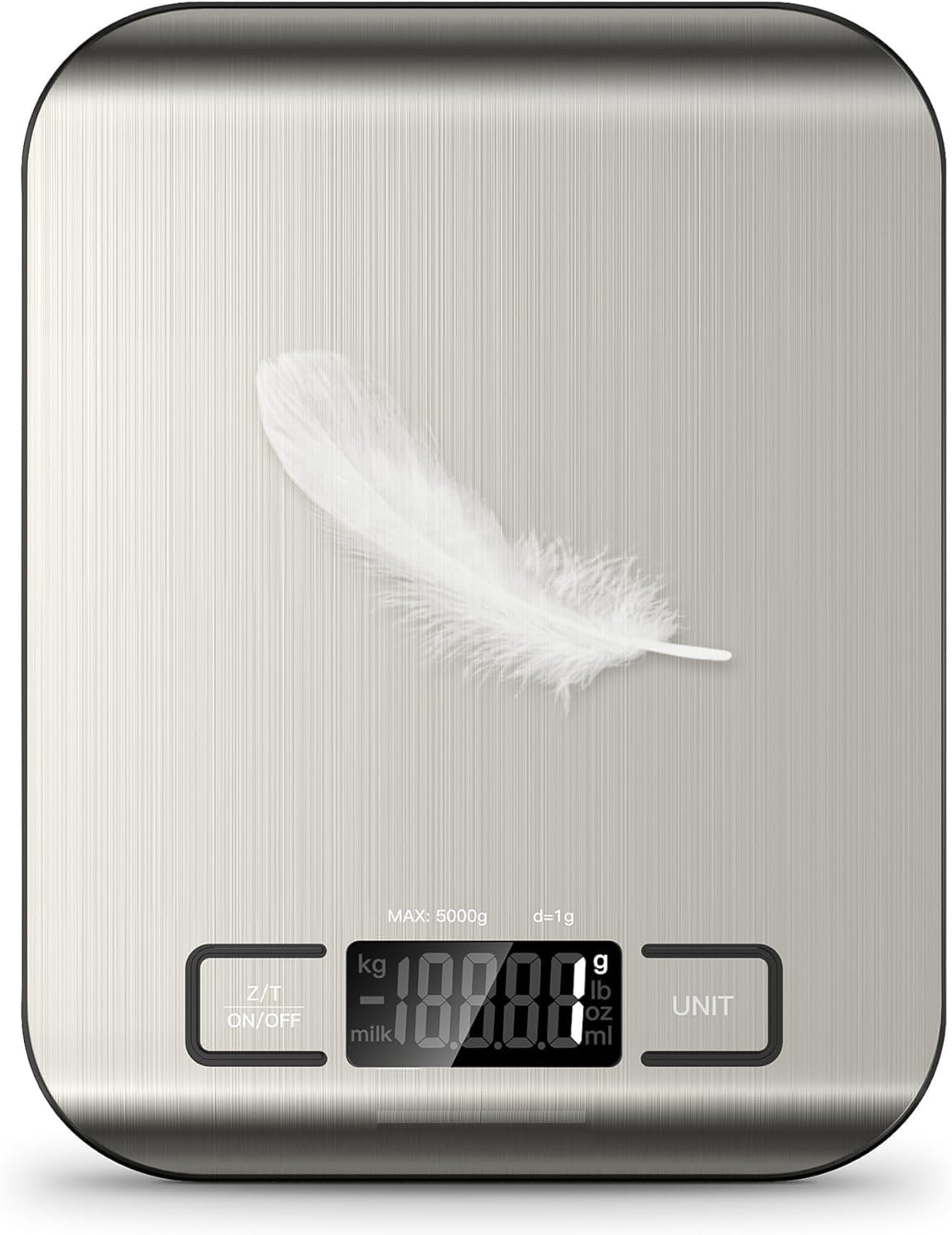 Hexwell Digital Kitchen Scale for Home 1g-10 kg Weighing Scale With 4 Units Tare Function LCD Display Food Scale for Home Baking, Cooking, Balance Diet, Meal Prep