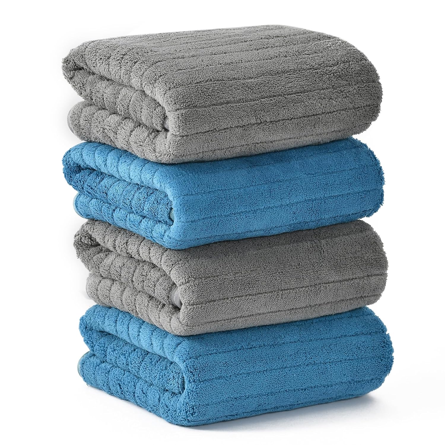 UrbanLeaf Stripe Microfiber Hand Towels, Gym & Workout Towels, Pack of 4 Multicolor 2