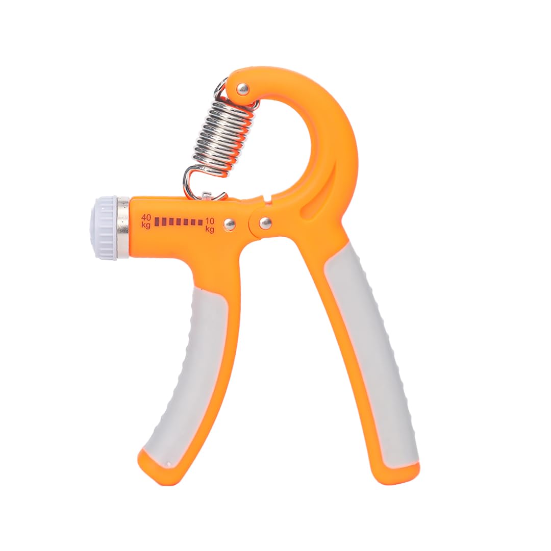 Veera Adjustable Hand Grip Strengthener | Hand Gripper for Unisex | Hand Exercise Equipment | Use For Forearms And Finger Workout At Home | 10 To 40 Kg | Orange
