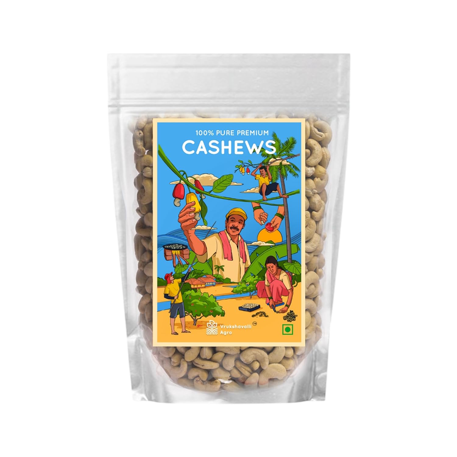 Vrukshavalli Agro Whole Cashew 250gm Raw & Natural Kaju Rich in Protein & Nutritions Cashews Nuts Healthy Dry Fruits, Gluten Free
