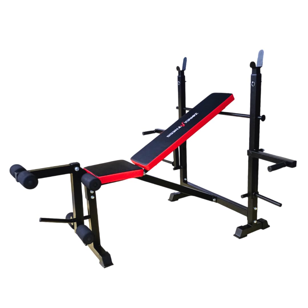 Zorex Fitness Adjustable Bench for Home Gym All in one gym Bench incline bench for gym Decline, Flat Bench Multipurpose Weight Training Chest Press Bench for home gym Exercise (ZF-102A)