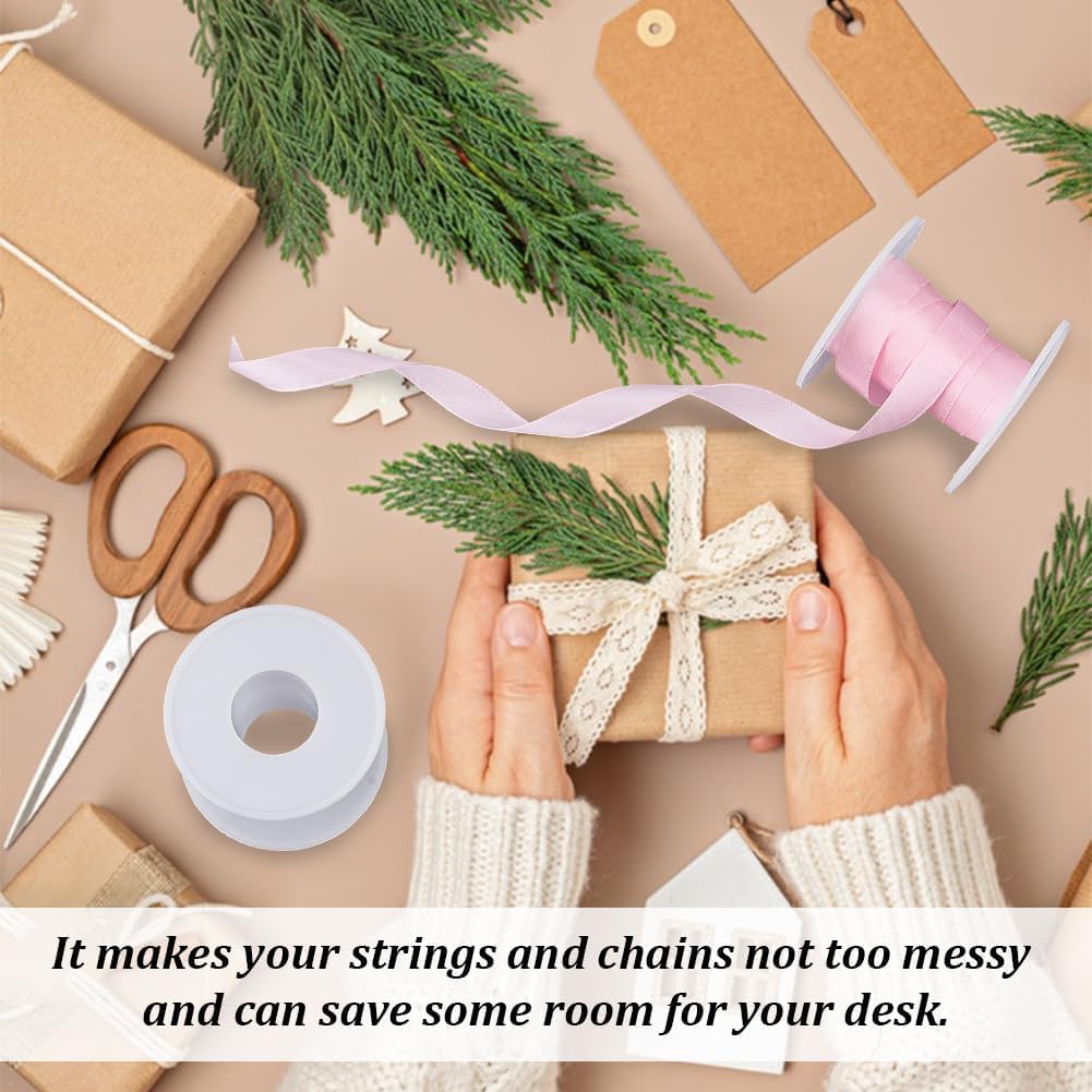 Plastic Bobbins/Spools (Empty) for Cord Winding, Copper Wire, Ribbon Storage – Durable Reusable Thread Organizer 45mm Outer Diameter, 7 cm Length, 2cm Inner Diameter (3 Piece)