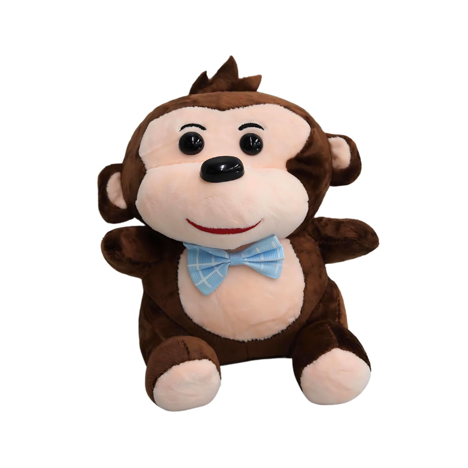 ECOTOTS Cute Colorful Monkey Shaped Plush Toy for Kids, Soft, Squeezable, Safe for All Ages Toy, Ideal for Cuddling, Decorations, or Gifting (Color – Brown)