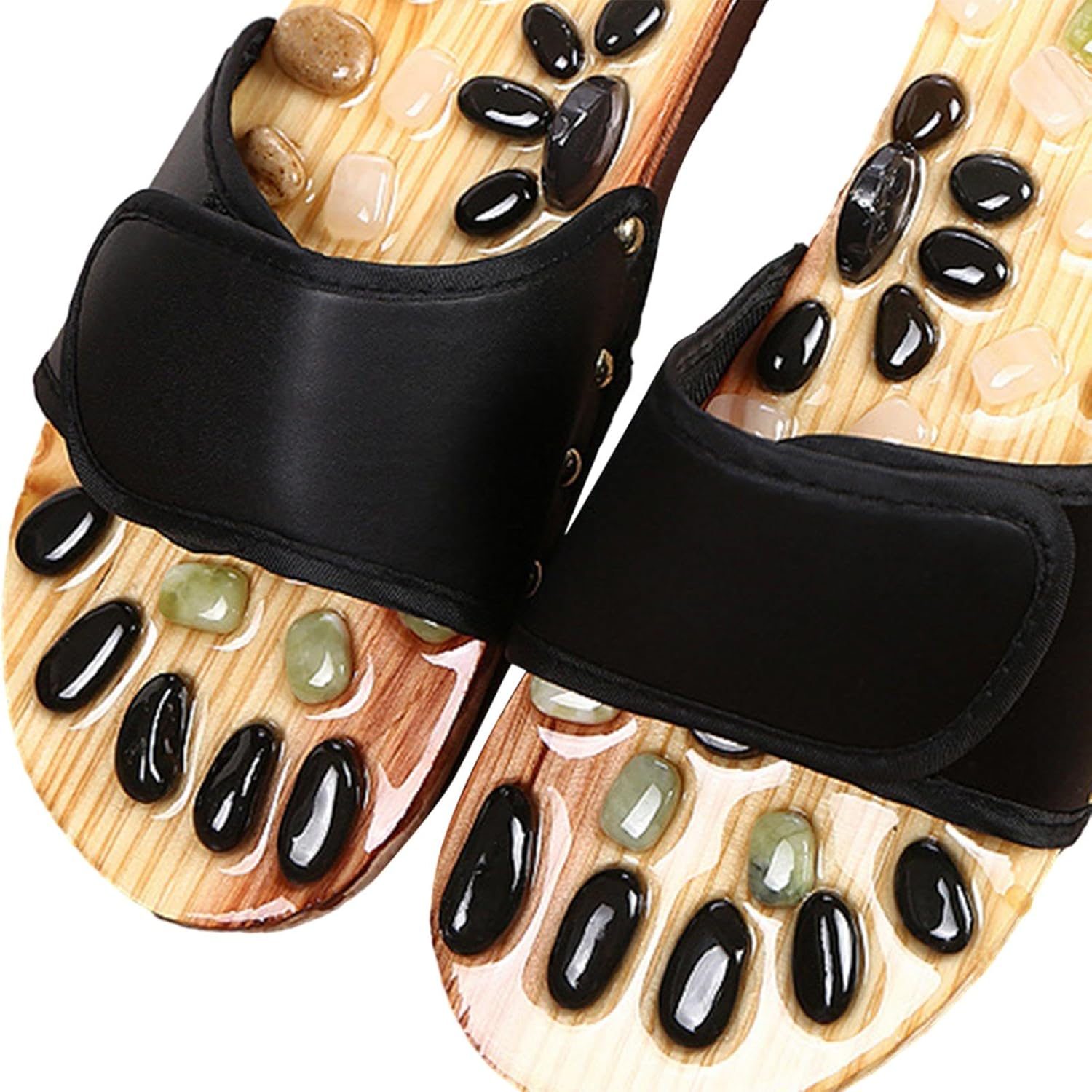 LOOM TREE® 2Pcs Massage Shoes Adjustable Multipurpose Bath Slipper for Home Salon Beach 235mm black | Amazon Pharmacy | Health Care Devices | Electric Massagers