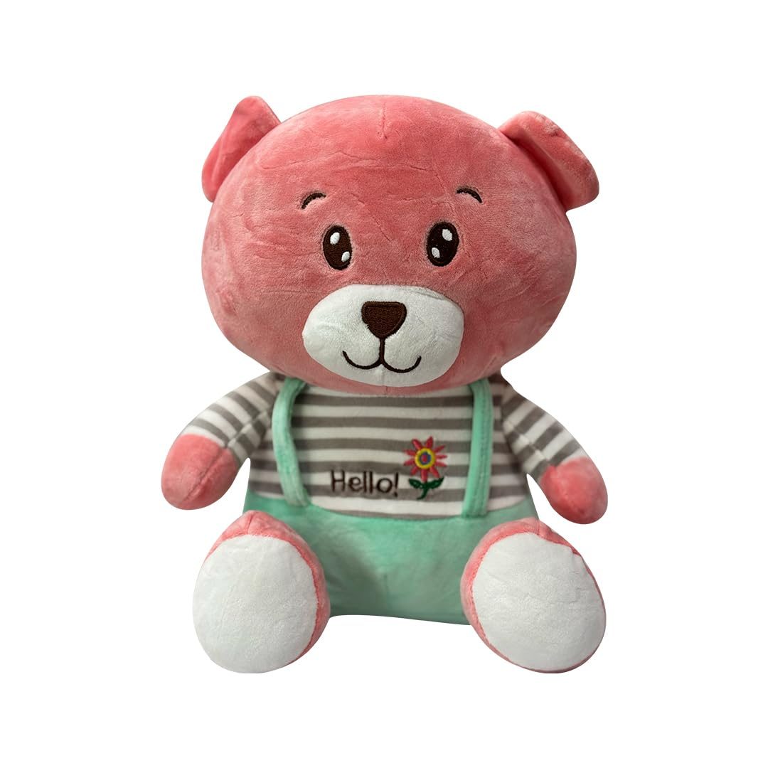 EITHEO Baby Stuffed Animal Plushie – 25 cm Huggable Soft Teddy Plush Toy for Kids, Girls & All Ages, Adorable Cuddly Stuffed Toy, Multicolor (Teddy Green)