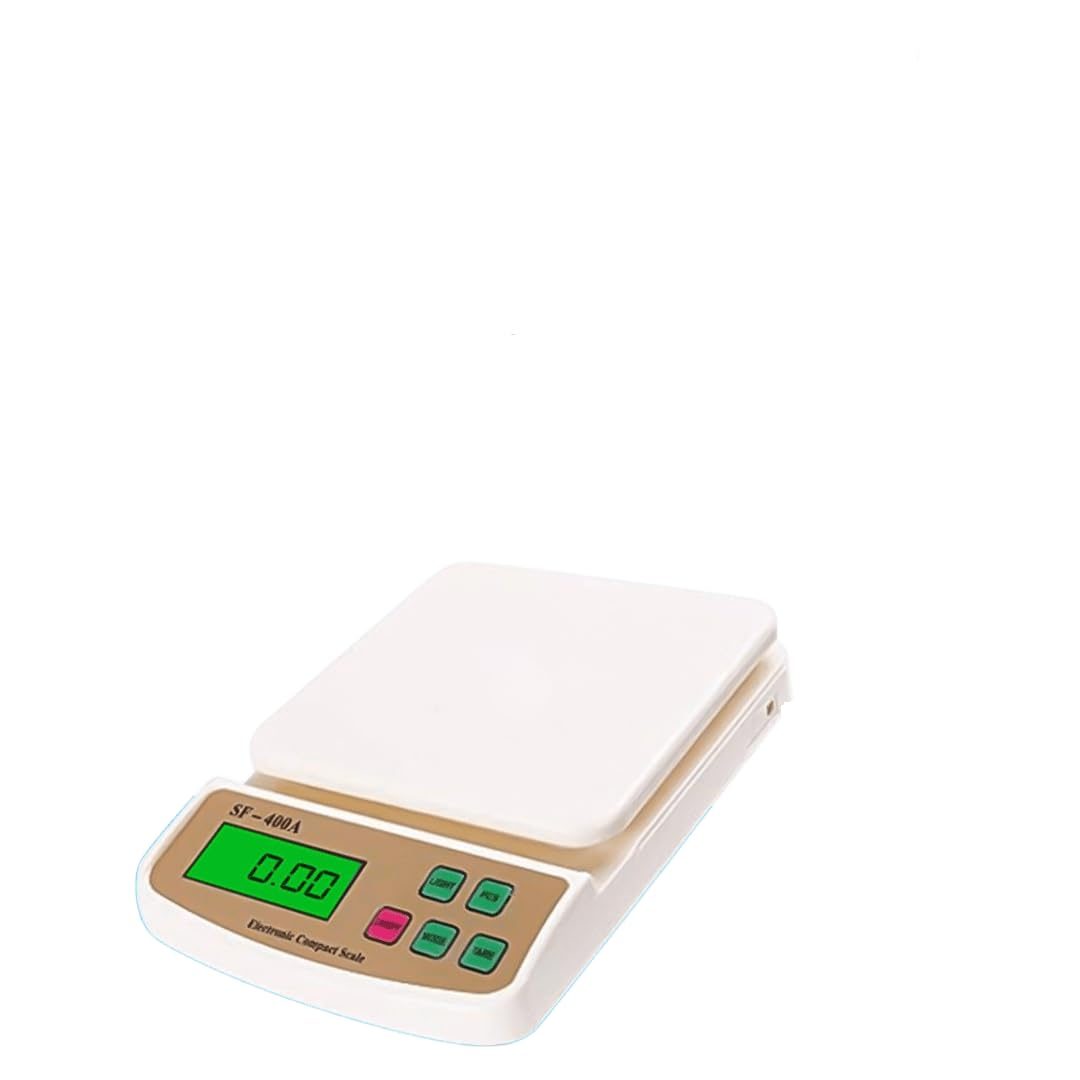ATOM Digital Kitchen Food Weighing Scale For Healthy Living, Home Baking, Cooking, Fitness & Balanced Diet. | Digital Display 10Kg x 1gms with 2 Batteries Included, SF400A/A 122, Color May vary