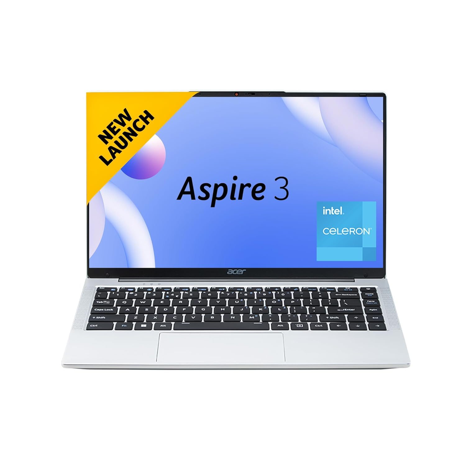 Acer Aspire 3 Laptop Intel Core Celeron N4500 Processor Laptop (8 GB LPDDR4X SDRAM/256 GB SSD/Win11 Home/38 WHR/HD Webcam) A324-45 with 35.56 cm (14″) HD Display, Pure Silver, 1.3 KG
