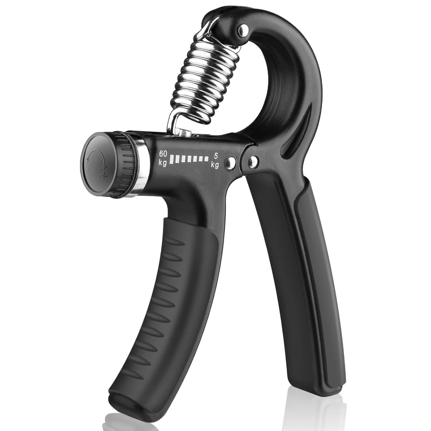 Adjustable Hand Grip Strengthener, Hand Gripper for Men & Women Gym Workout Hand Exercise Equipment for Forearm, Finger Exercise Power Gripper – 5-60kg,Black
