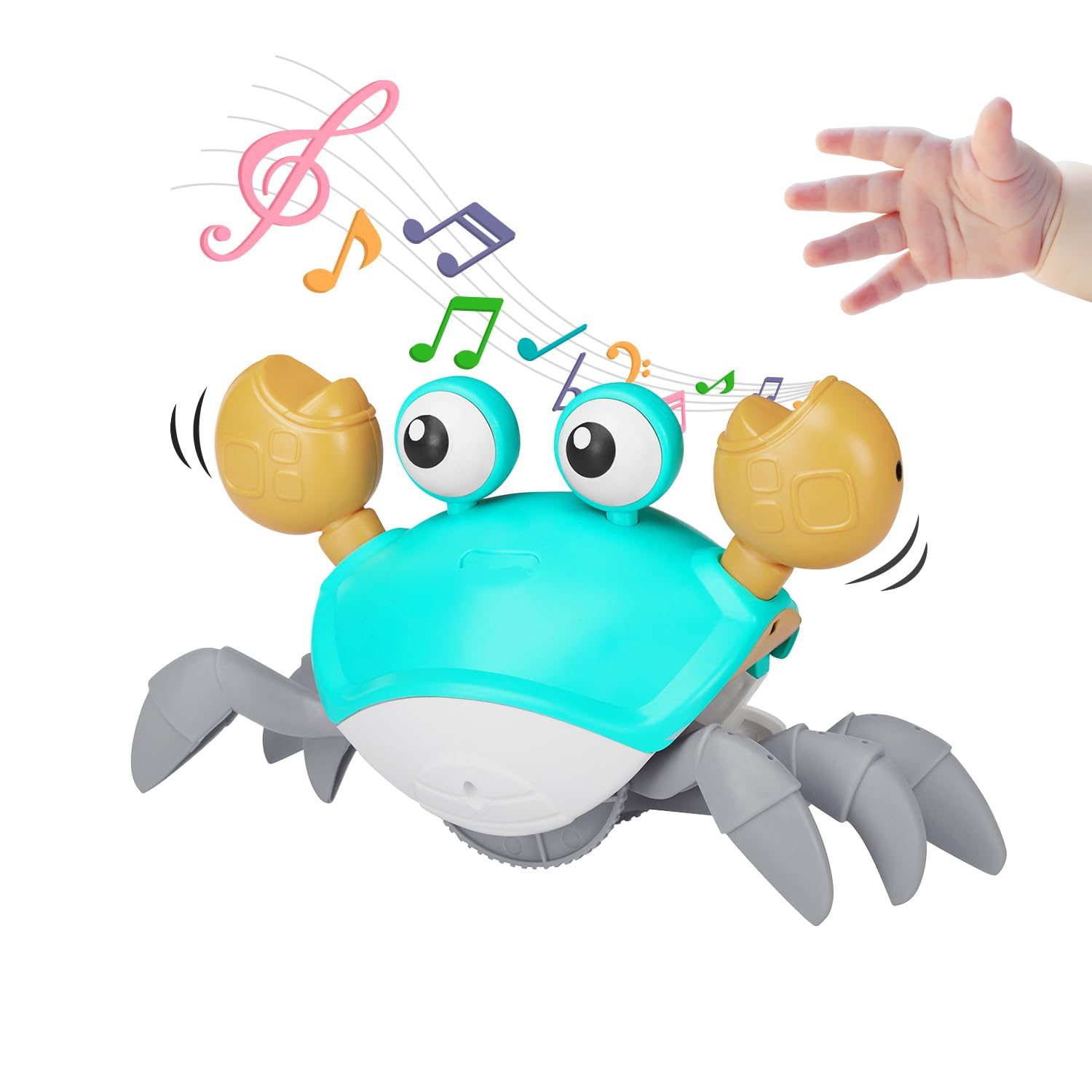 Amazon Brand – Jam & Honey Crawling Crab | Musical Toys for Toddlers | with Led Lights | Great Birthday Gift | Toys for Kids