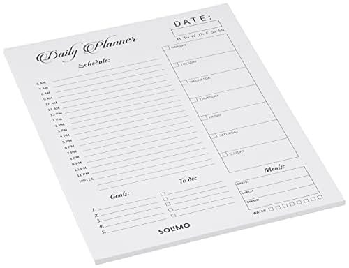 Amazon Brand – Solimo To Do List Daily Planner Notepad A4 Organizer Writing Pad for Home, Office, Work, Stationery Supplies