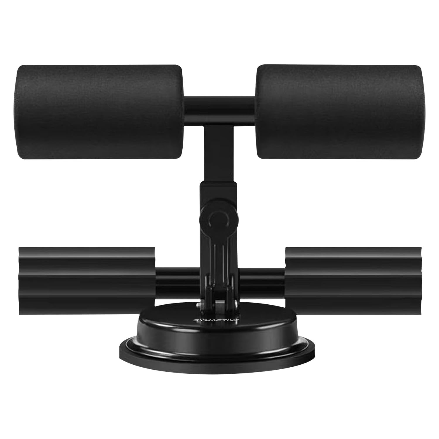 Amazon Brand – Symactive Sit-Up Bar with Foam Handle and Rubber Suction Base | Sturdy Foam Handle | Adjustable Height | Equipment for Sit-ups and Push-ups Assistant Device (Black)