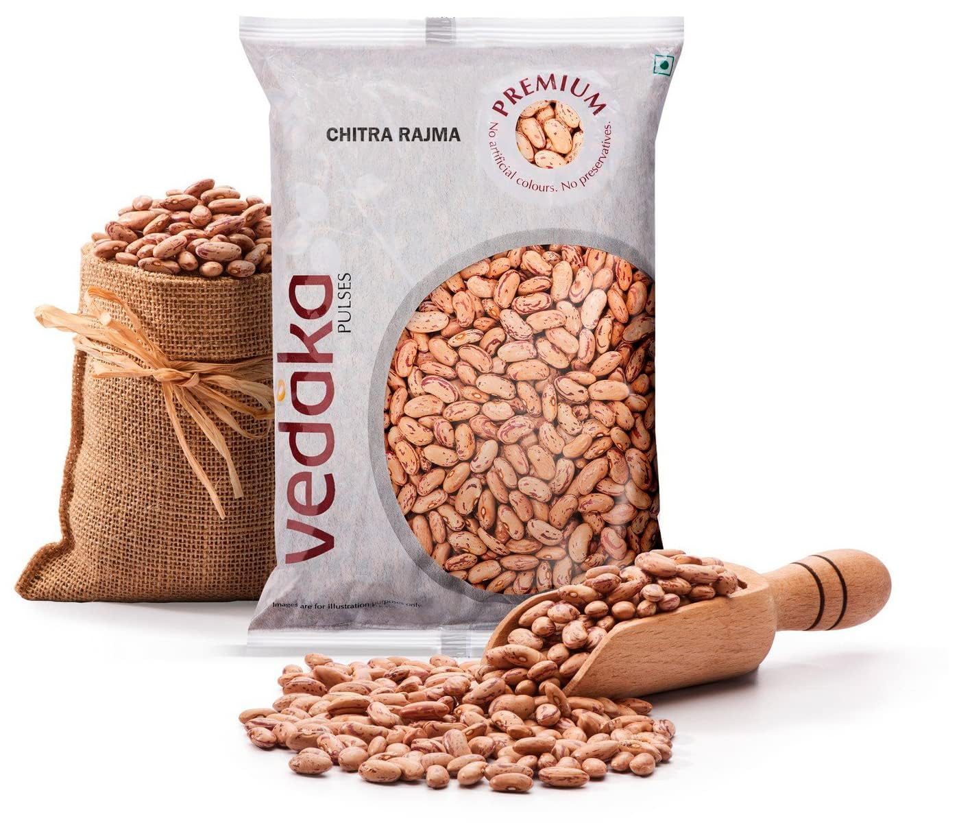 Amazon Brand – Vedaka Premium Unpolished Chitra Rajma | 1 Kg