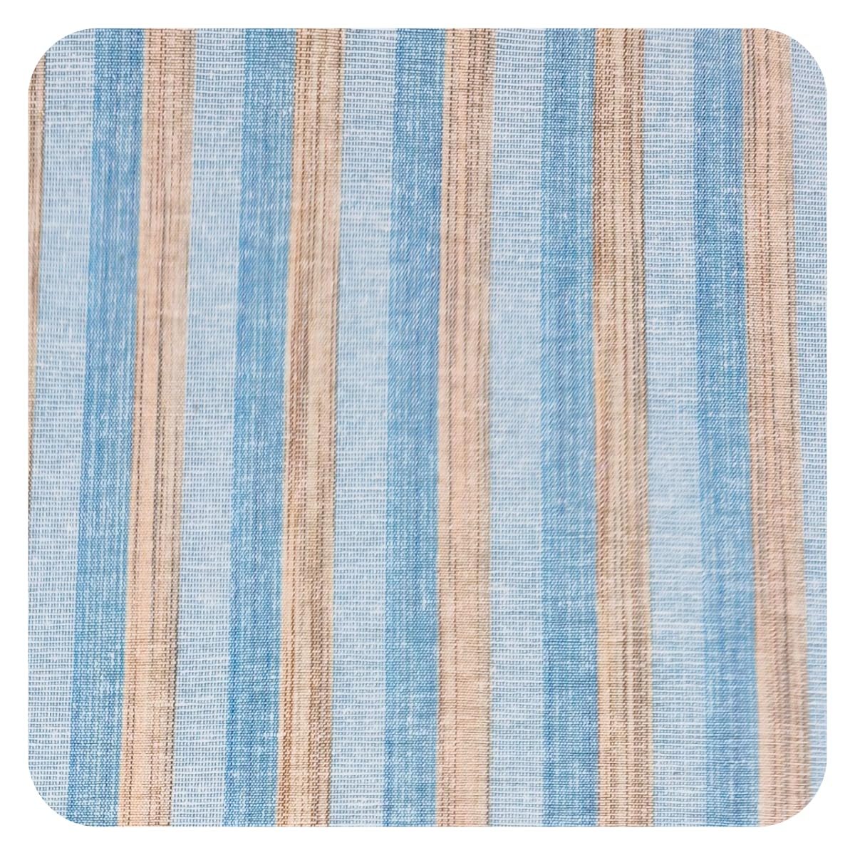 Arogmira Pure Handloom Striped Cotton Fabric – Blue & Beige Self Pattern | 44 Inch Width | Soft, Breathable Unstitched Material for Kurta, Shirt & Kurti | for Men & Women (Blue & Beige, 3 mtrs)
