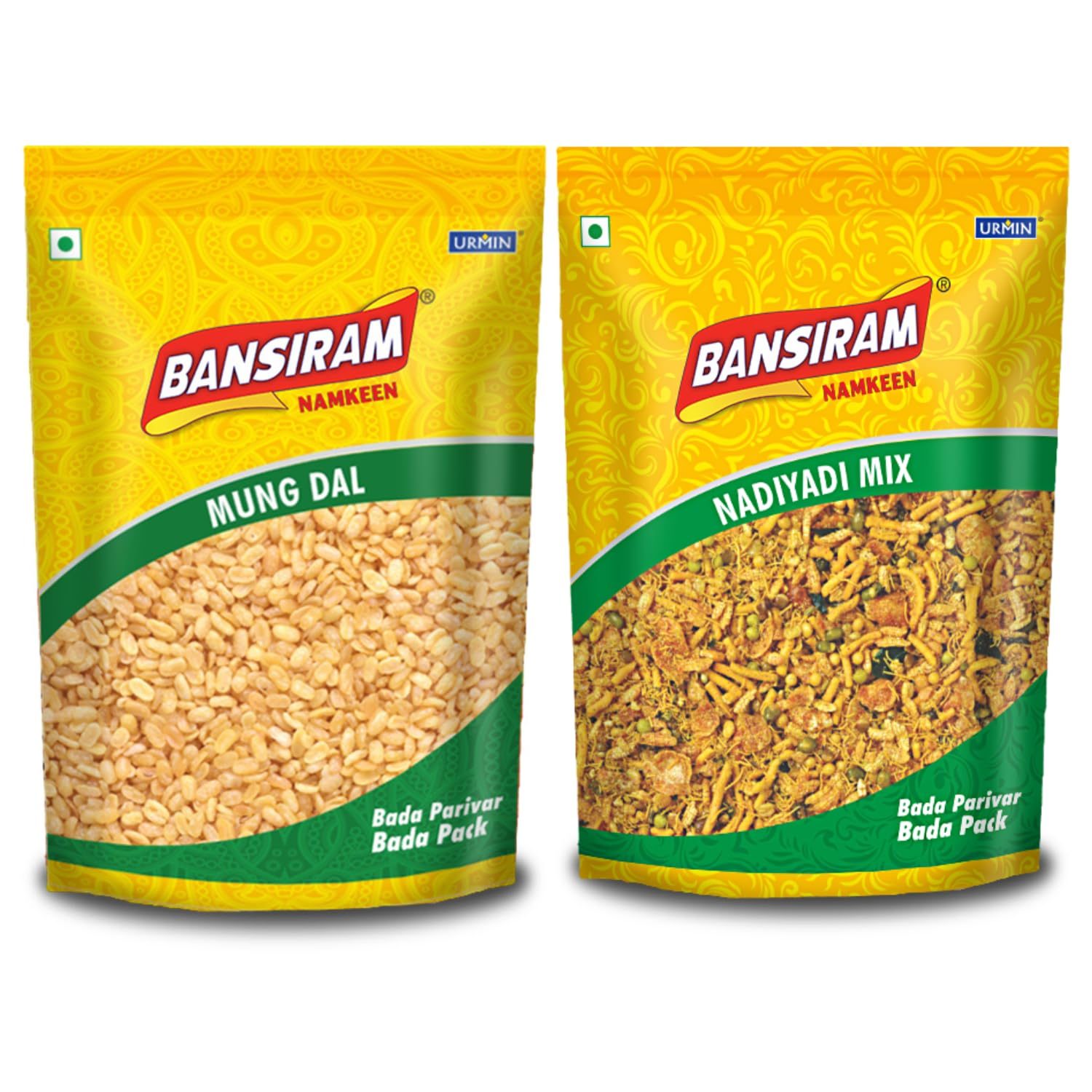 Bansiram Namkeen| Mung Dal| Salty| Indian Snack|Teatime Snack (350gm) & Nadiyadi Mix| Gujrati Snack| Namkeen Mixture| All Time Favourite (400gm) Combo Pack – 750 gm