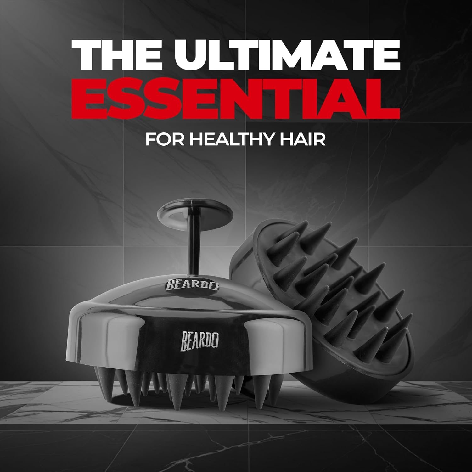 Beardo Silicone Body Scrubber & Scalp Massager for Men | Cleanses, Exfoliates & Removes Dead Skin | Super Soft Silicone Bristles for Both Body and Hair | Soft Bristles for Skin & Scalp Cleansing – Set of 2