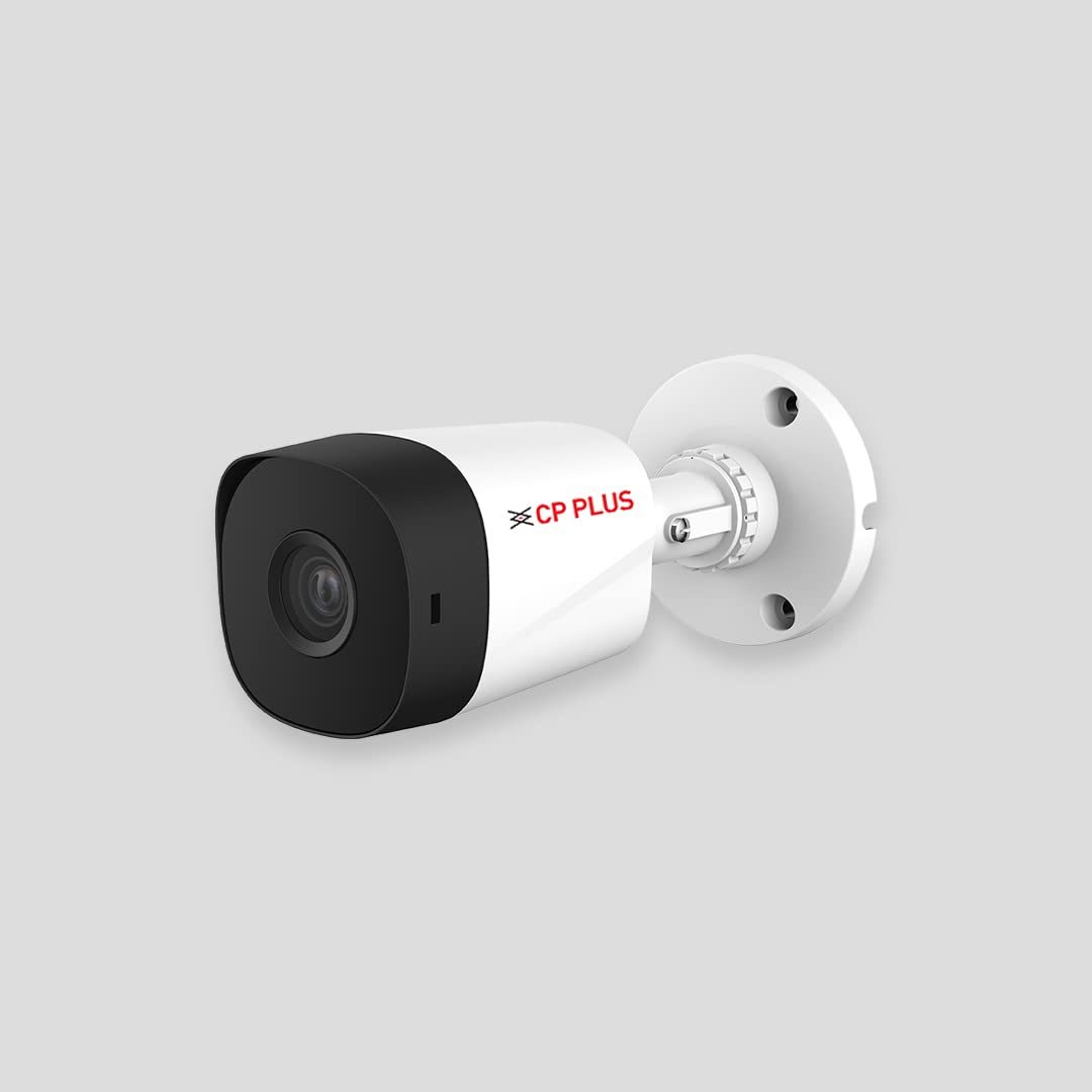 CP PLUS 2.4MP IR Bullet Outdoor Security Camera | 3.6mm Fixed Lens | Max 25/30fps at 2.4MP | DWDR, Day/Night (ICR) | IR Range of 20 Mtrs., Smart IR | Support Built-in Mic – CP-URC-TC24PL2C-V3