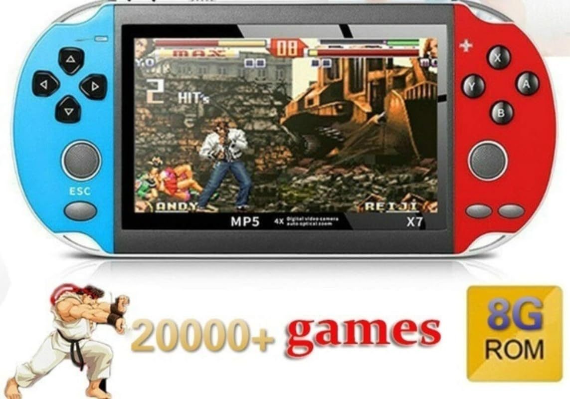 Cospex Unleash Fun Anywhere: X7 Plus Retro Game Console, 20,000+ Games, 4.3-inch Screen – Your Ultimate Portable Gang Companion