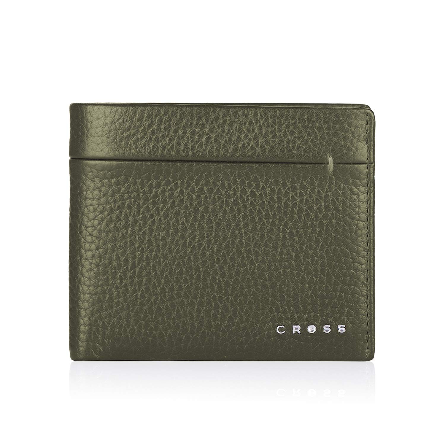 Cross Genuine Leather Wallets for Men | Gents Purse with 4 Card Slots, 2 Slip-in Pockets, 2 Currency Compartments, 1 Coin Pocket – Khaki