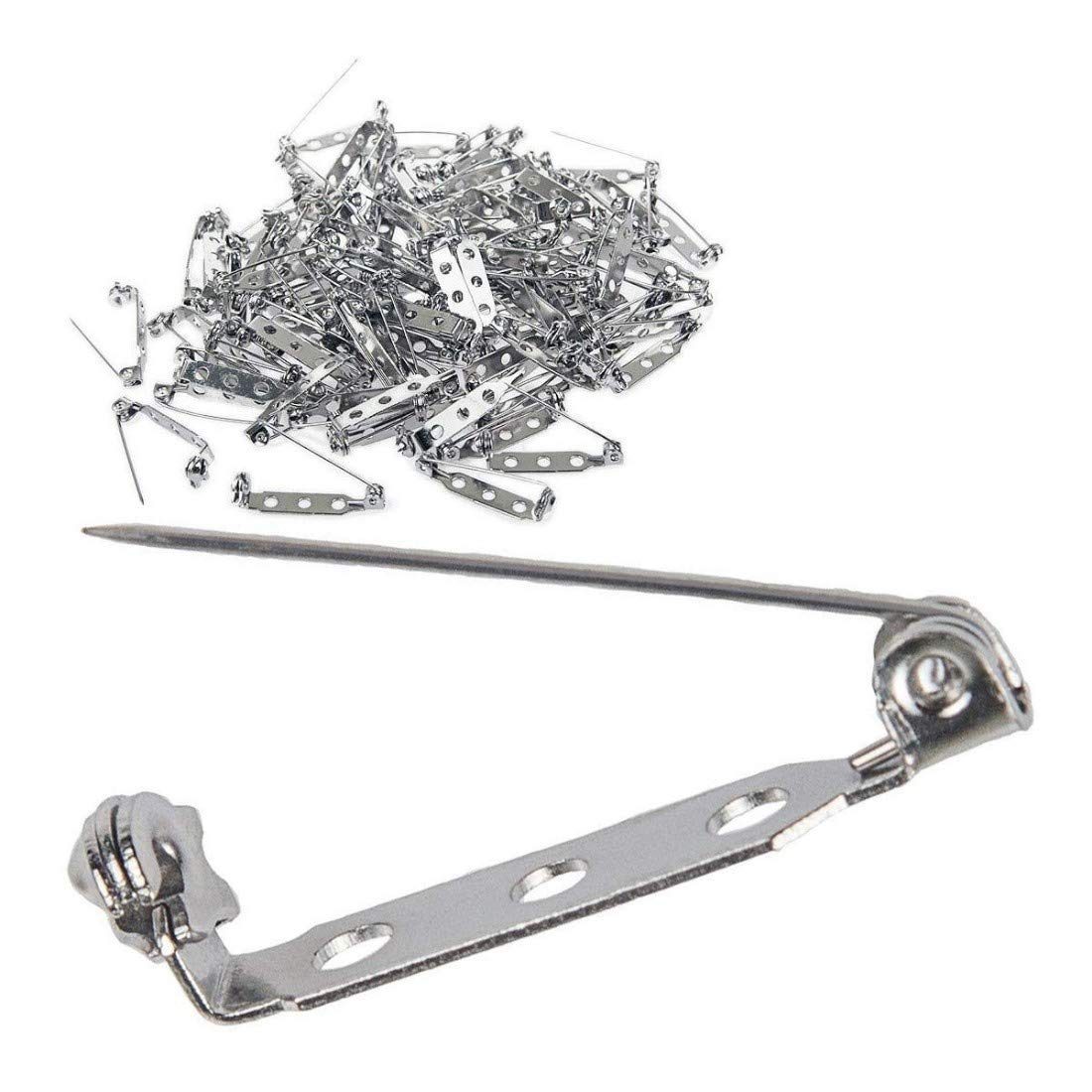 DIY Crafts Silver Stainless Steel Safety Clasp Brooch Pin (Sizes 1-11) Silver Box Not Included with This Sale (Sizes 1-11 ; Pack of 50 Pcs; Brooch Pin # 7)