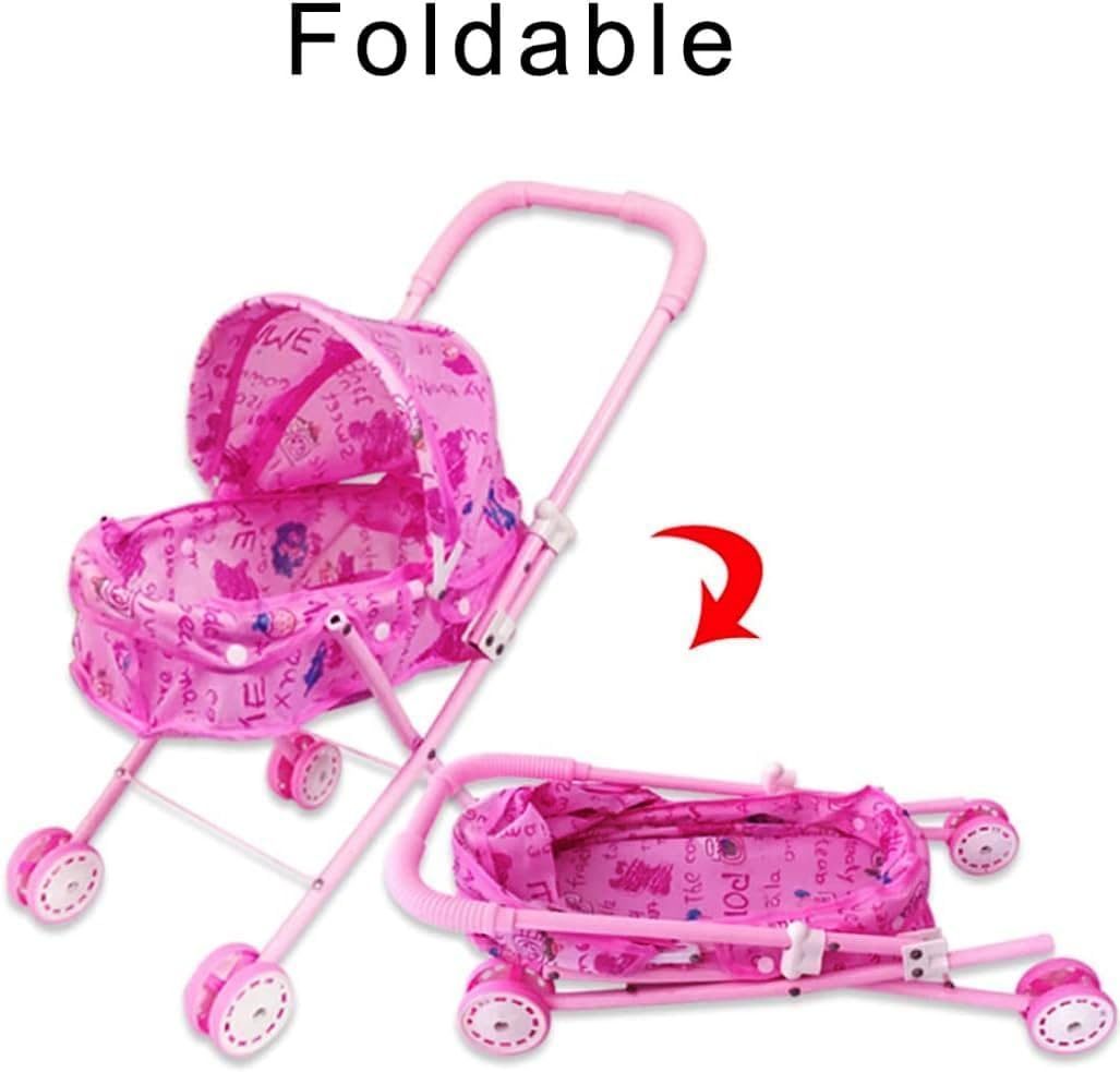 DUNGRANI ENTERPRISE 3 in 1 Baby Doll Stroller Set Toys for Girls Toddlers 3-5 4-6 Year Gifts,Baby Doll Set with 12.5 inch Doll,1 Baby Dining Chair,8 PCS Baby Doll Accessories