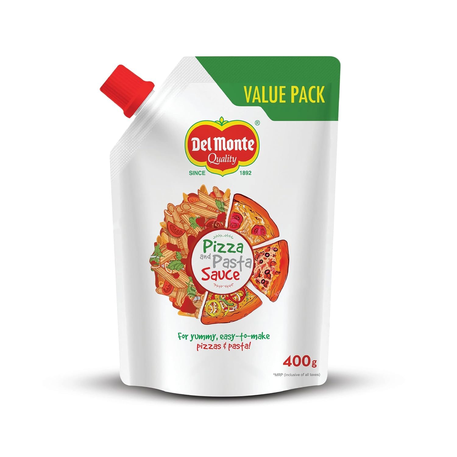 Del Monte Pizza & Pasta Sauce Spout Pack, 400 Grams