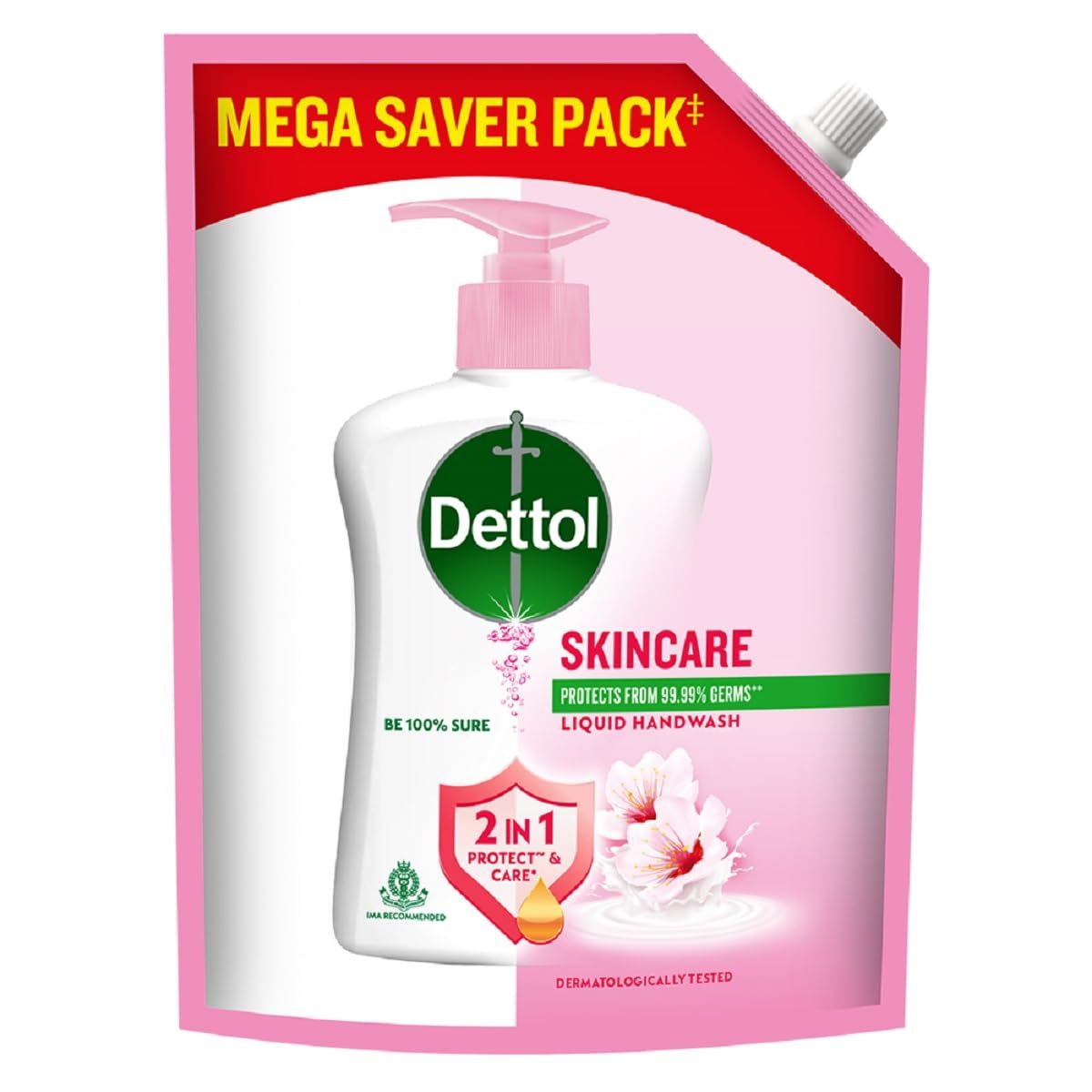 Dettol Liquid Handwash Refill – Skincare Hand Wash- 1350ml | pH Balanced | 10x Better Germ Protection