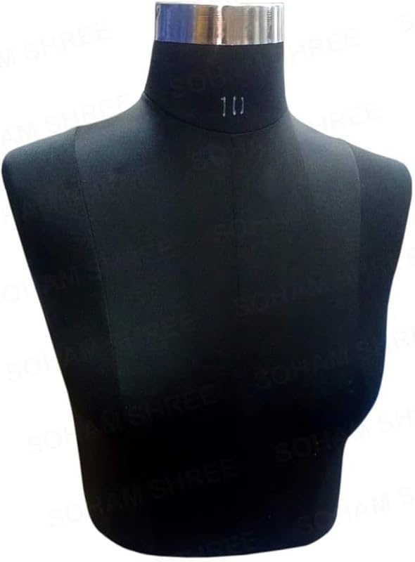 Dress & Body Form | Durable (PU) Polyurethane Mannequin Stand for Tailoring, Draping & Fashion Display | Dress Form for Designers & Boutiques – Size 10 Bust 36 Waist 28 Height 18 inch , Black