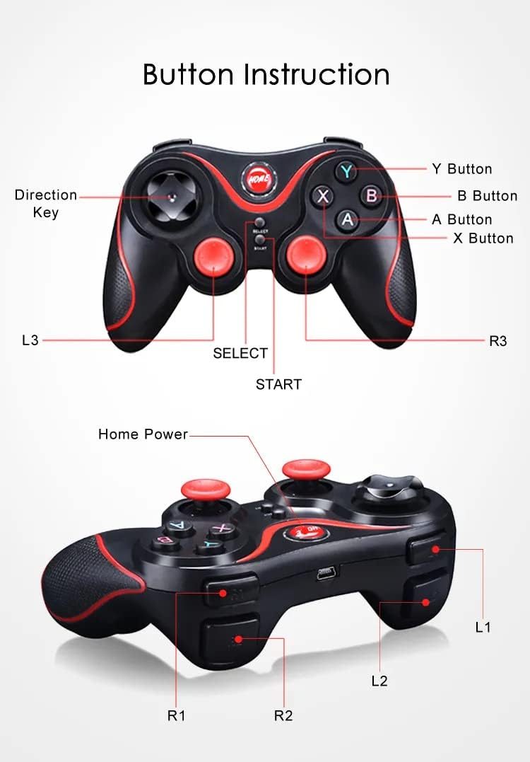 ENTWINO X3 Game Controller Wireless/Bluetooth Gamepad Gaming Console, PC, Android TV Set, Android Media Box, D-Input & X-Input Mode for Windows System