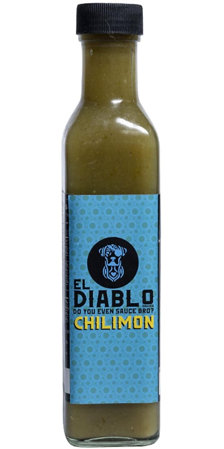 El Diablo Sauces Chilimon Premium Gourmet Gluten Free 100% Natural Tangy and Spicy Sugar Fat Free Sauces for Snacking and Cooking , 240 grams