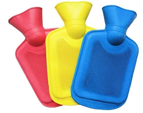 Feriiwala Non-Electrical Small Rubber Hot Water Bag for pain relief 500ml, multicolor, pack of 1 (19 CM *11 CM)