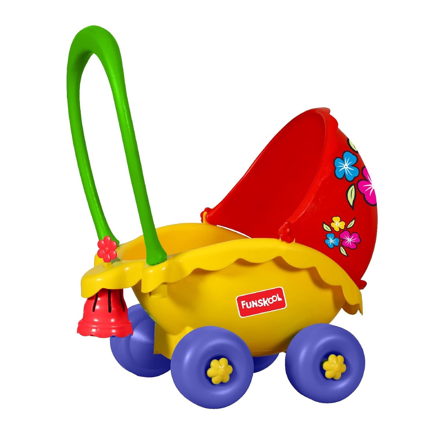 Funskool Giggles – My Little Buggy, Push and Drive Buggy, Toy for kids, Stroller, Encourages Walking and Pretend Play, 18 months & above, Infant and Preschool Toys