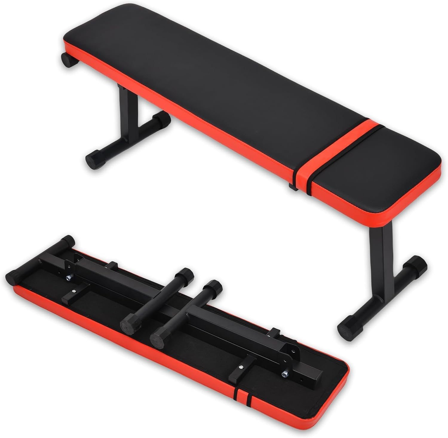 GERMANTECH FITNESS Flat Weight Bench – Flat Benches for Home Gym Exercise Fitness Training, Foldable Flat Workout Bench, 250 KG, Easy Assembly