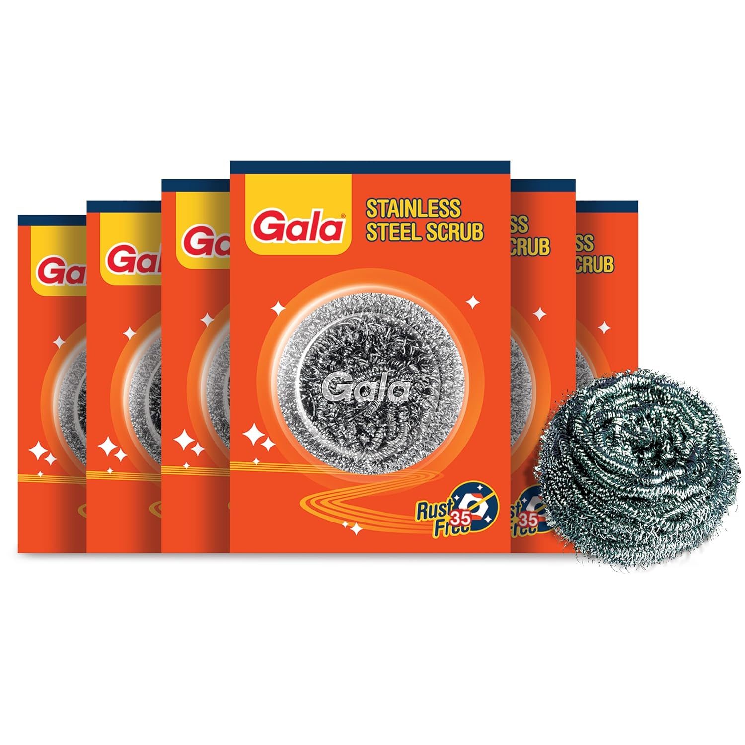 Gala Steel Scrubber Combo Set (Pack of 6)