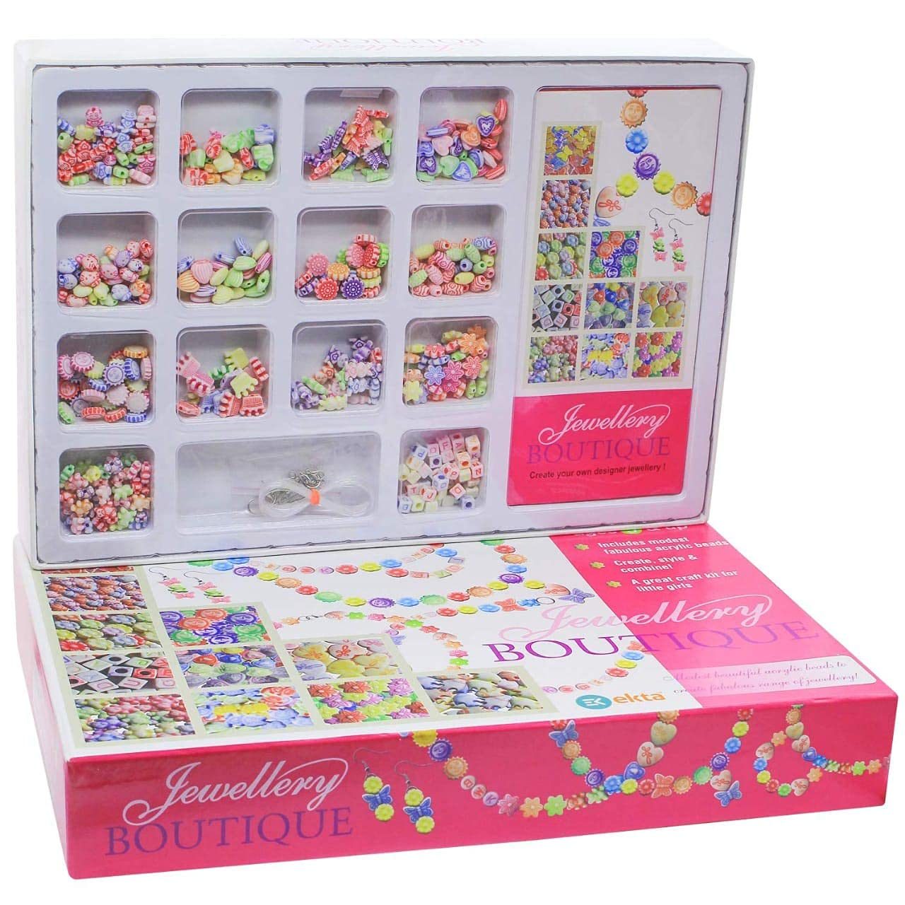 Game Phactory Girls Jewellery Boutique Designer Craft Kit | Create Your own Designer Jewellery Perfect Toy – Multicolor