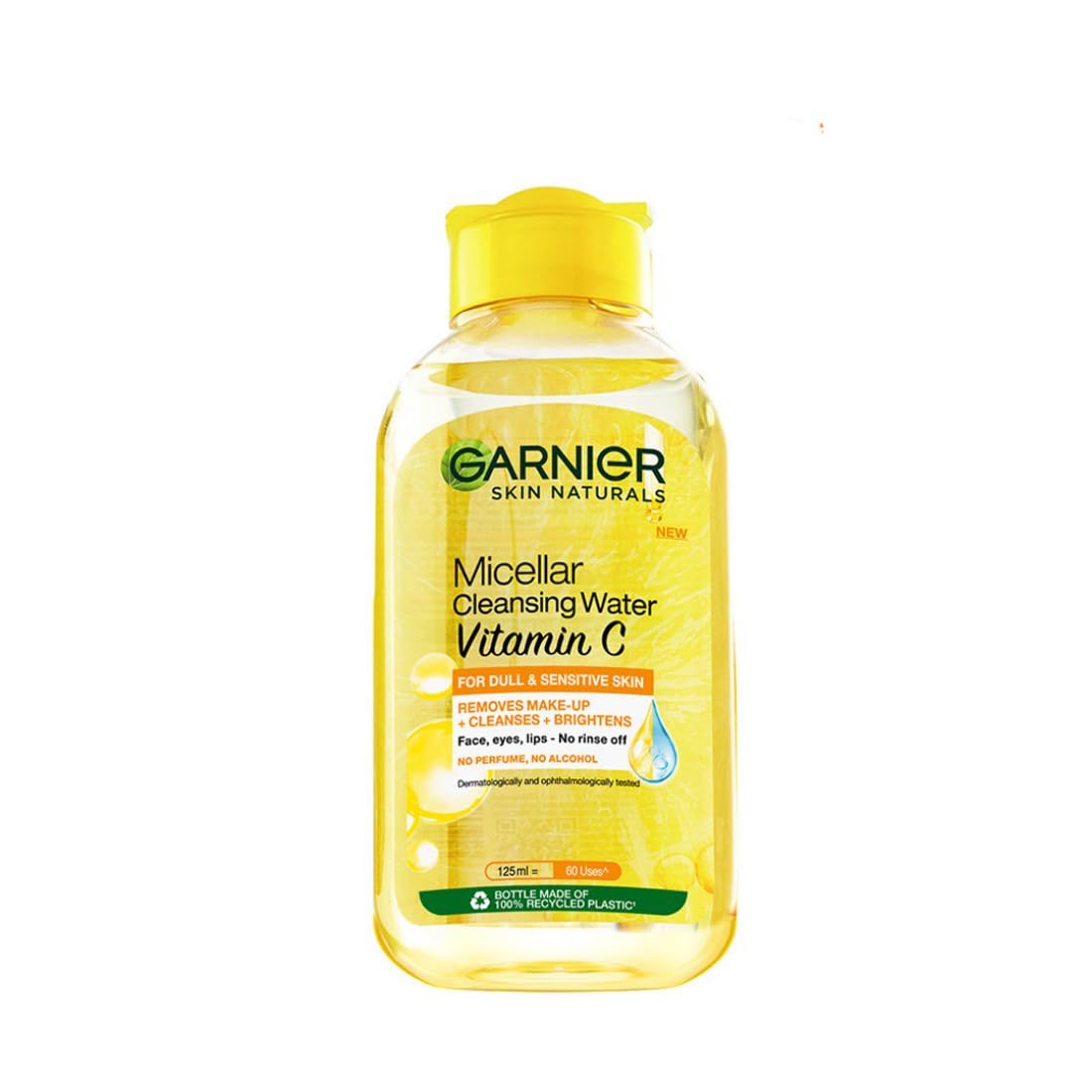 Garnier Skin Naturals, Cleansing Water, Cleansing & Brightening, Micellar Water with Vitamin C, 125 ml