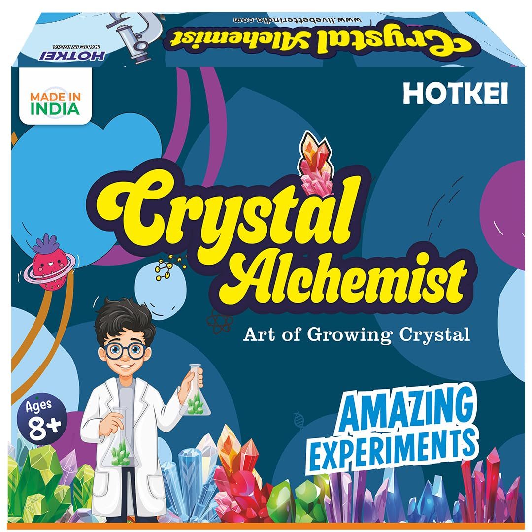 HOTKEI Crystal Growing Science Experiment Kit Games Birthday Gift Toys for Boys Girls Kids Age 8 9 10 12 14 15 Years Old DIY STEM Educational Learning Science Project Kit Box for Kids