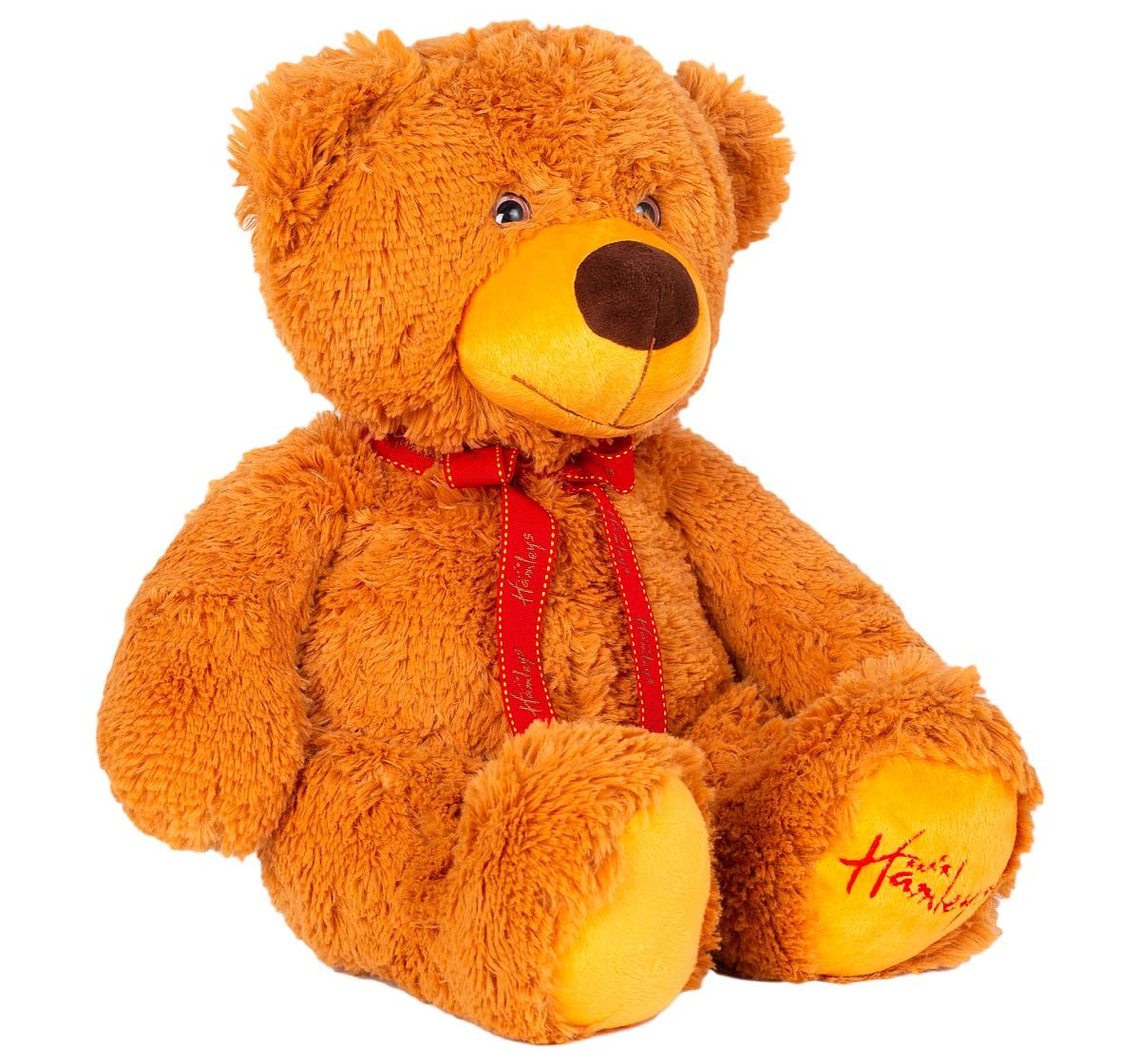 Hamleys Teddy Bear 40cm Beige Plush Toy for Kids Age 3 and Up Soft Cuddly Stuffed Animal for Girls and Boys Ideal for Snuggling Gifting and Nursery Decor