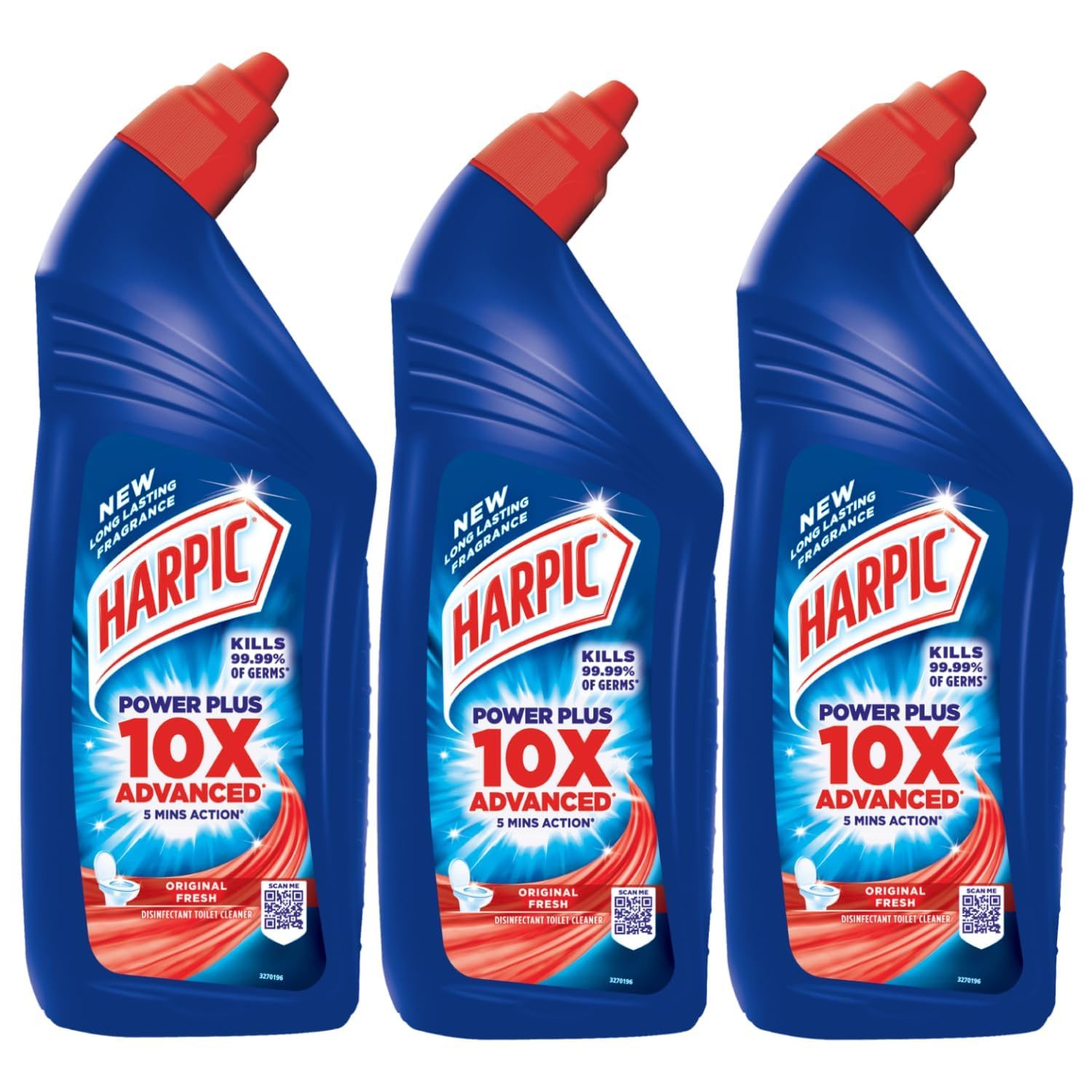 Harpic 1 Litre (Pack of 3) – Original, Disinfectant Toilet Cleaner Liquid | Suitable for Toilet Bowls