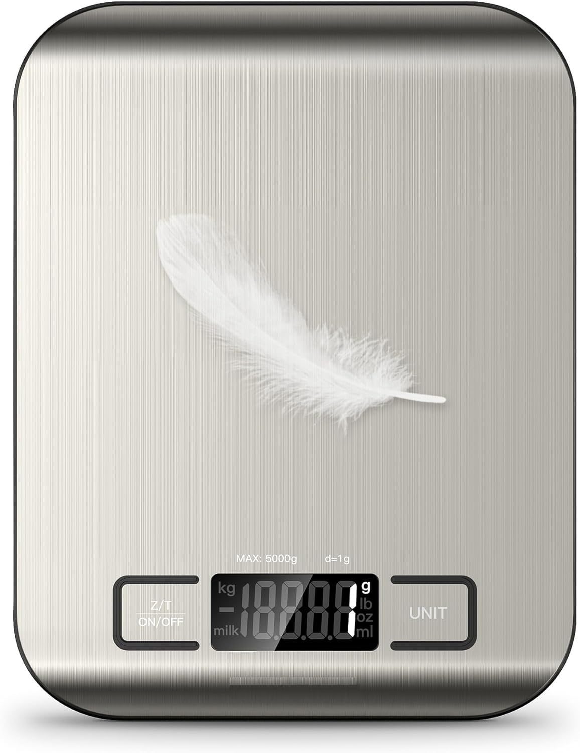 Hexwell Digital Kitchen Scale for Home 1g-10 kg Weighing Scale With 4 Units Tare Function LCD Display Food Scale for Home Baking, Cooking, Balance Diet, Meal Prep